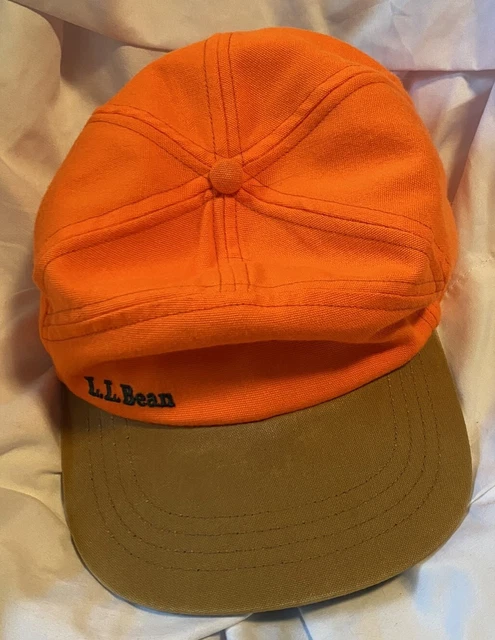 Vtg L.L. Bean Panel Lined Hat Blaze Orange Made USA Baseball Trucker Cap Vtg L.L. Bean Panel Lined Hat Blaze Orange Made USA Baseball Trucker Cap