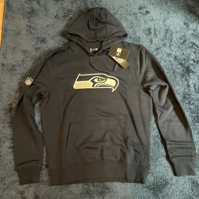 New Era Hoodie Kapuzenpullover NFL Seattle Seahawks M Blau Neu