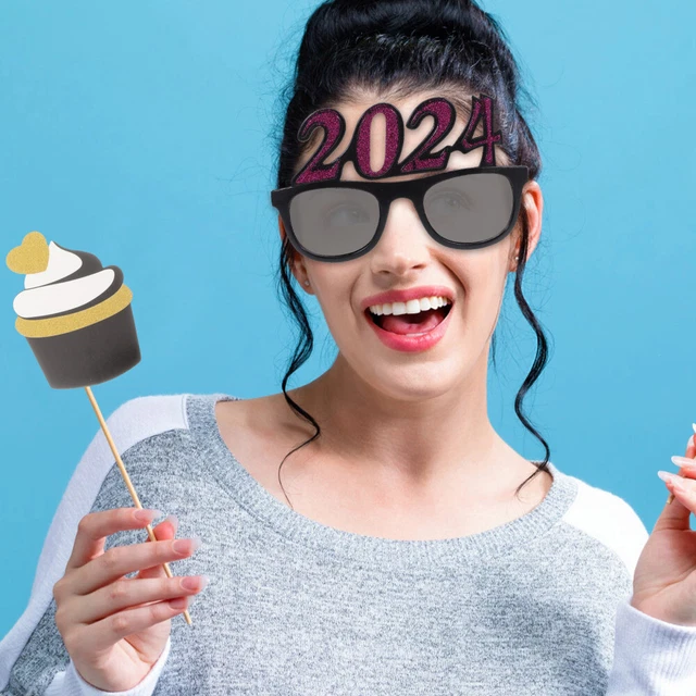 2024 NEW YEAR Party Glasses 2024 Sunglasses 2024 Eyeglasses Prop £9.52