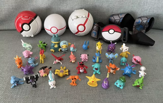 36 x Pokemon Mini Figures Clip N Go Ball Bundle 3 Pokeballs 1 Belt Toy Lot Set 36 x Pokemon Mini Figures Clip N Go Ball Bundle 3 Pokeballs 1 Belt Toy Lot Set
