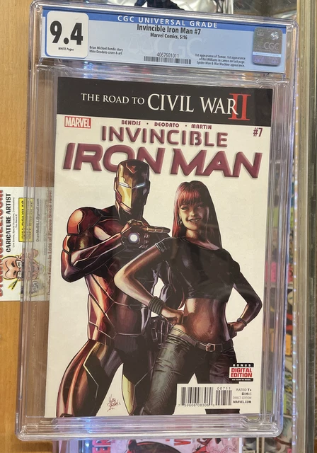 Invincible Iron Man  7 - CGC 9.4 NM (1ST CAMEO APPEARANCE RIRI WILLIAMS)