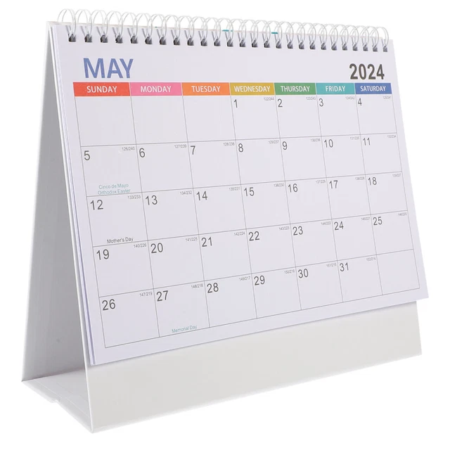 DESKTOP CALENDAR 2024 Flipped Desk Calendar For 2024 Day Countdown