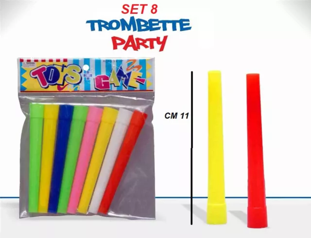 SET 8 TROMBETTE Party Carnevale Feste Regalini Compleanno Lingue Trombe EUR  1,00 - PicClick IT
