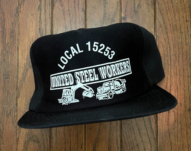 Vintage American Steel Workers Trucker Hat Snapback Hat Baseball Cap USA Made
