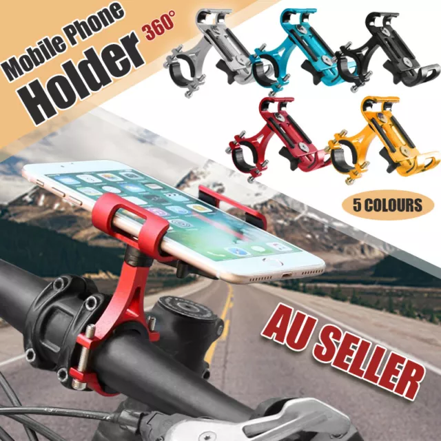 360° Rotate Aluminum Bike Bicycle Handlebar Mobile Phone Holder Mount Universal