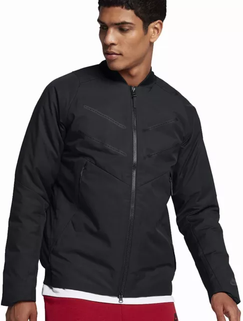 NIKE TECH FLEECE Aeroloft Bomber Men s Jacket 863726 010 Black 89.99 PicClick UK