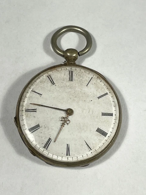 Montre Gousset Ancienne En Argent Massif - à Réviser Ou Pour Pièces - Vintage, Sans Marque