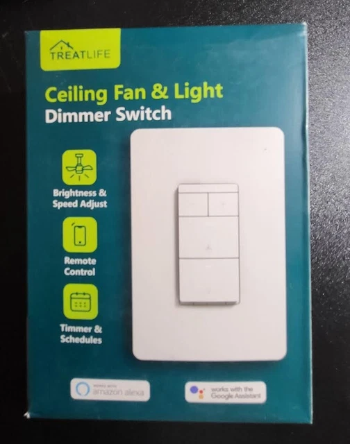 TREATLIFE CEILING FAN & Light, Dimmer switch, Smart Ceiling Fan Control