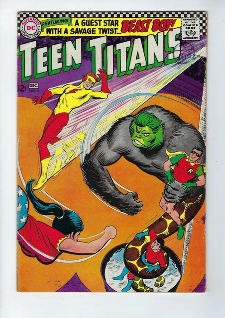 TEEN TITANS # 6 (DC COMICS, DOOM PATROL app - DEC 1966) FN