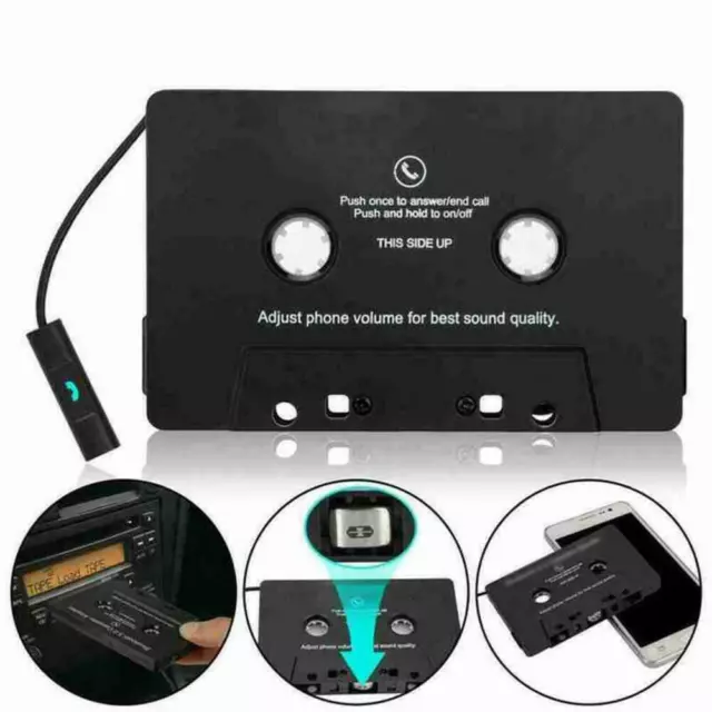 Bluetooth-compatible 5.0 Car Audio Stereo Cassette CD Converter Adapter AUX Y9N5