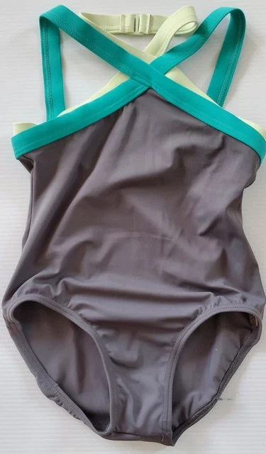 Balera Leotard Gray Strappy Size Child Intermediate IC Dance Ballet
