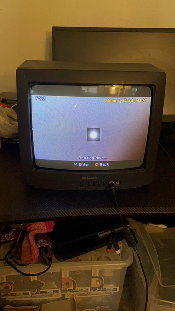 SHARP 13" CRT TV Retro Gaming Color Television Model 13N-M100B W/ Remote 2001 AV