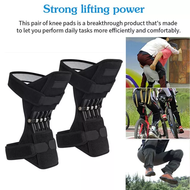 Non-slip Joint Support Knee Booster Lift Knee Pads Care Powerful Rebound Spring 2
