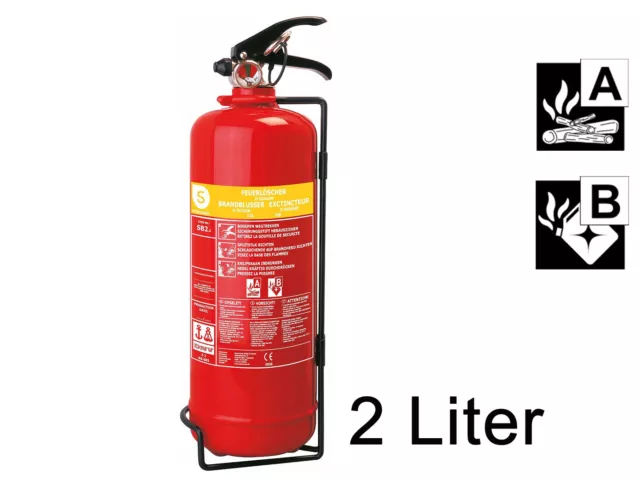 Estintore schiuma estintore estintore 2 litri, classi antincendio A, B
