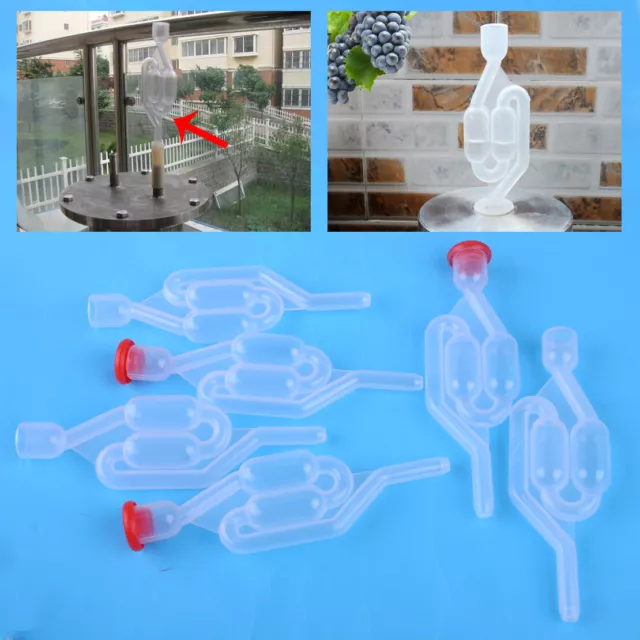3pcs Bubbler Airlocks and Bungs For Home Brew Wine Beer Cider Making Demijohn