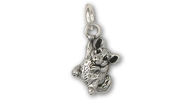 Chinchilla Jewelry Sterling Silver Handmade Chinchilla Charm  CL14-C