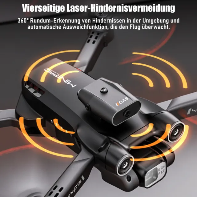Mini Faltbar WiFi FPV Drohne Mit 8K-HD GPS Kamera Selfie RC Quadrocopter Drone ! 3