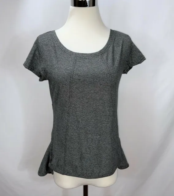 New Marc Jacobs Black White Marled Cotton Blend Trapeze Knit Top Stretch Long