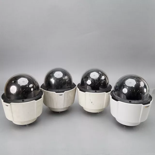 Lot of 4 Assorted Axis Dome Security Cameras - For Parts or Repair (#LIXX)