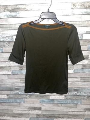 POLO JEANS COMPANY Ralph Lauren Top Women's Small 3/4 Sleeve Olive POLO JEANS COMPANY Ralph Lauren Top Women's Small 3/4 Sleeve Olive
