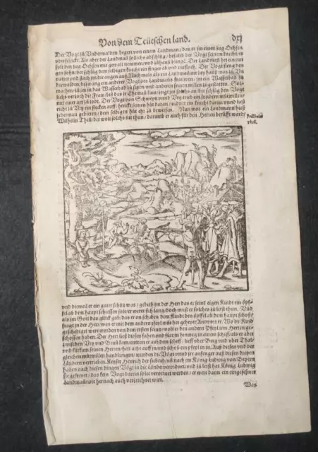 Xilografia Sebastian Munster Guglielmo Tell Mela 1574