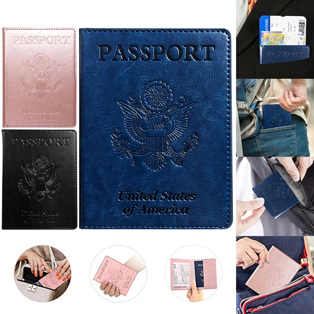 Passport and Vaccine Card Holder Combo PU Leather Passport Wallet with CornhLI