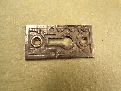Antique / Vintage Cast Iron Eastlake / Victorian Keyhole Cover Escutcheon Plate 3