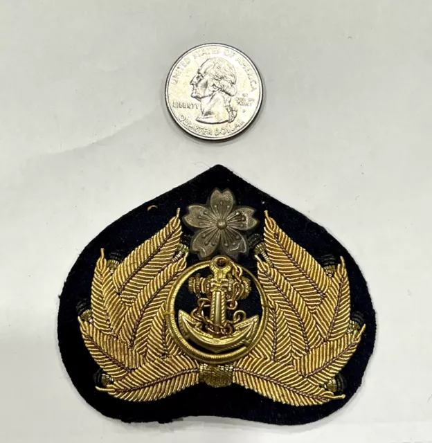 WWII WW2 JAPANESE Imperial Navy Officers Hat Insignia Japan Military ...
