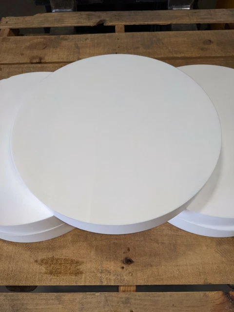 2 1/2" Thick Ptfe (Teflon) 17" Dia. Circle Cnc Plastic [Whse2.30A1]