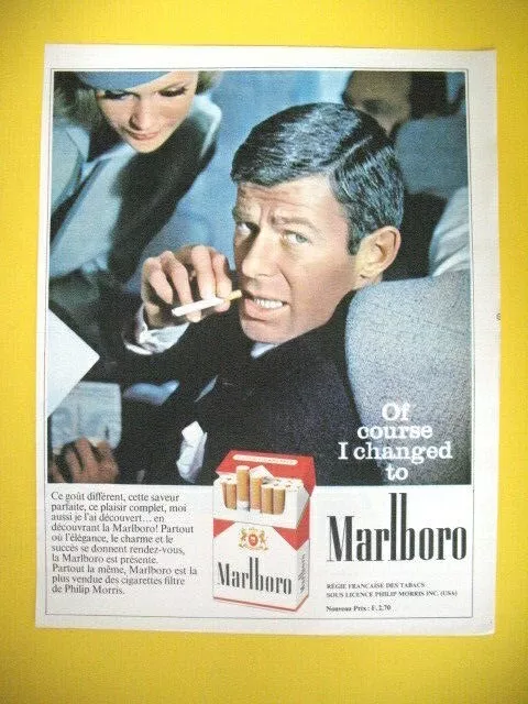 Publicite De Presse Marlboro Cigarettes Filtre Ce Gout Different 1965