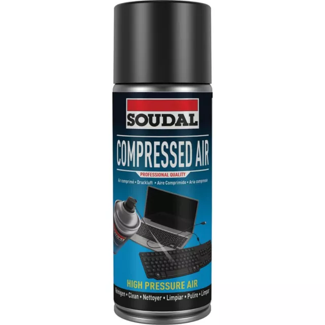 Soudal Druckluftspray 400ML Spray Limpieza Luftspray Aire Comprimido Limpiador