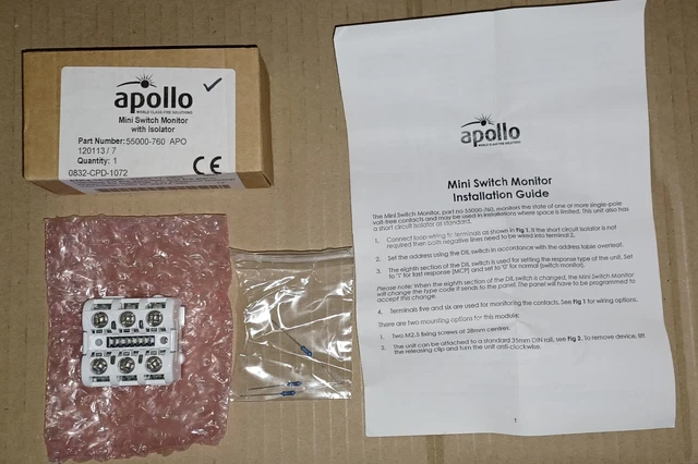 APOLLO XP95 MINI Switch Monitor 55000-760 Recommended For FireBeam Plus ...