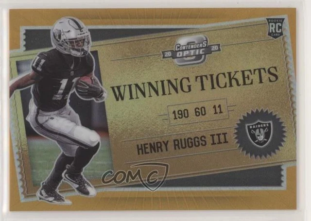2020 Contenders Optic Winning Tickets Orange /50 Henry Ruggs III #WT23 Rookie RC