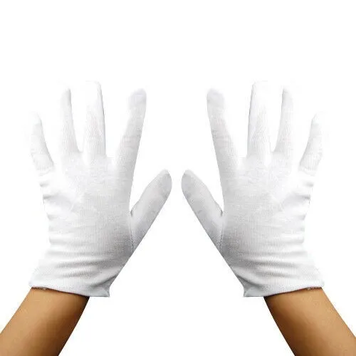 4 Pairs Cotton Gloves White Mens Women Dermatological Moisturising Eczema Cream