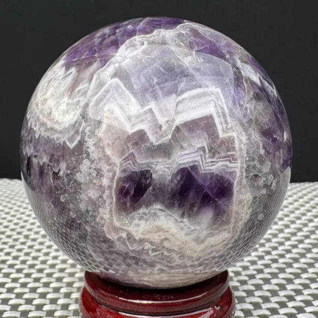 551G NATURAL DREAM Amethyst Sphere Polished Quartz Crystal Ball Aura ...
