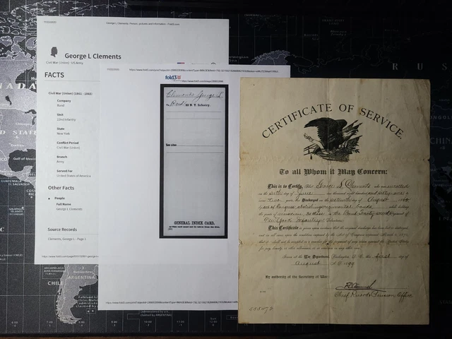 22nd New York Infantry Civil War Discharge Musician 3rd Class Band Member Rare!
