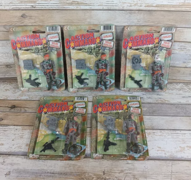VINTAGE ACTION COMMANDO Figures with Accessories 1994 Playmakers 5 ...