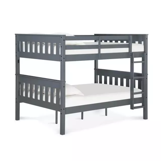 Dore Living Bunk Bed Ladder+Full-Over-Full+Dual USB+ Charging Port Gray (Full)