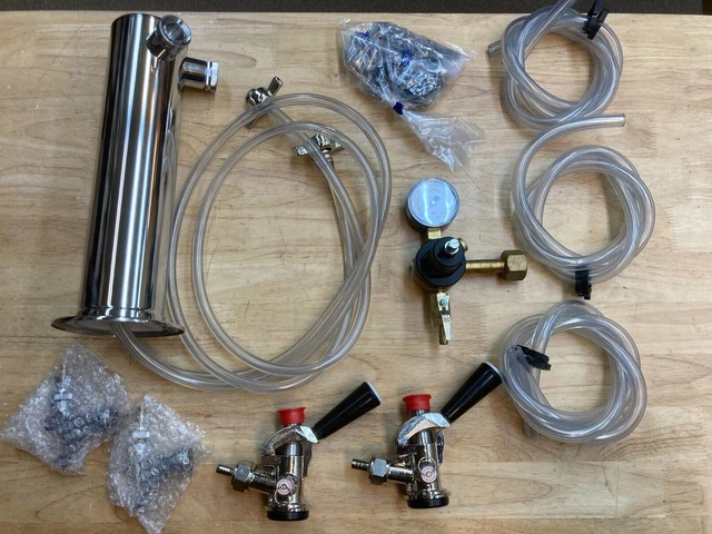 TapRite DK30CPSS02 Dual Tap Tower Kit, Regulator, 2 Couplers