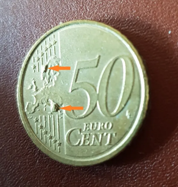 Pièce 50 cent euro fautée Belgique 2009