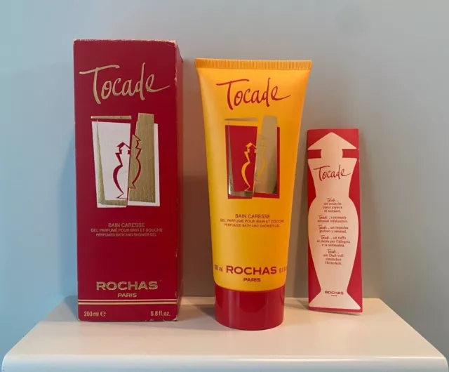 Rochas Tocade bain caresse 200ml shower bath bagnoschiuma new nuovo VINTAGE