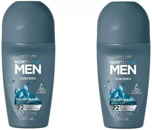 Oriflame Sweden North For Men Subzero Deodorant Roll-on (100 ml, Pack of 2)