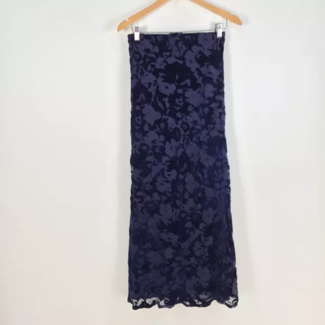 Twin set womens maxi skirt size XS blue floral stretch viscose 055205