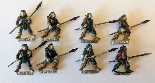 Warhammer Wood Elf Warriors, spears, OOP, metal