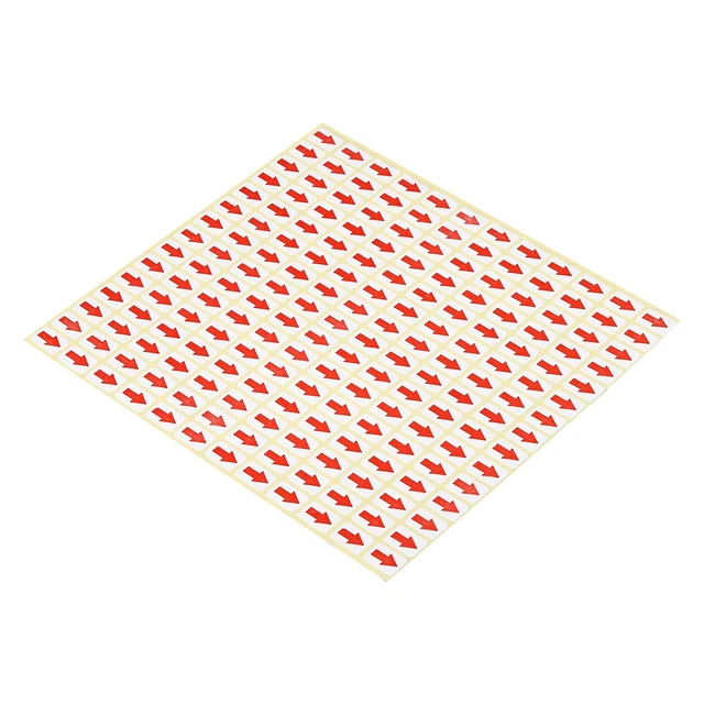 0.35x0.5" Small Arrow Sticker Label Adhesive Color Coding Sign Decal Red 4 Sheet