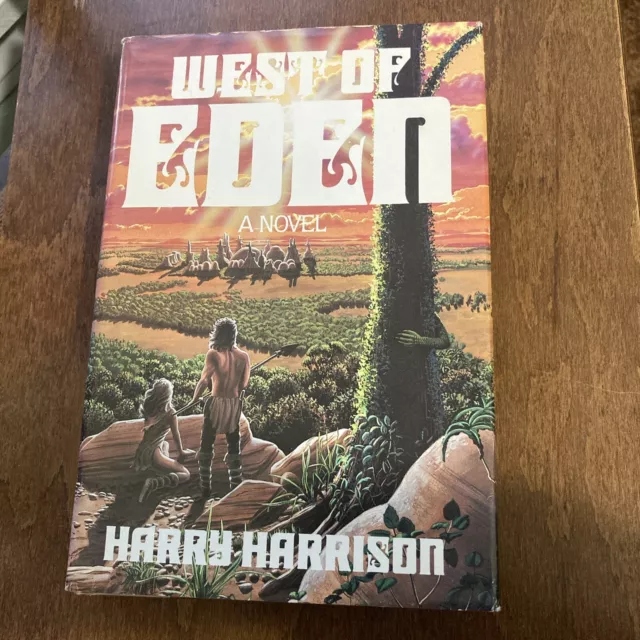 WEST OF EDEN by Harry Harrison/1st Ed/HCDJ/Fiction/Adventure