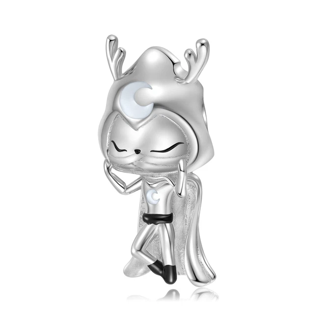 100% 925 Sterling Silver Charm & beads, moon knight Bead Charm, Cartoon charms