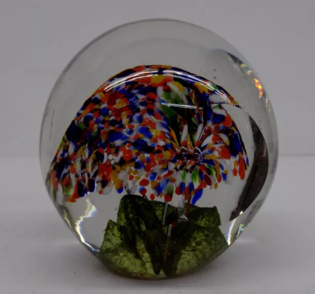 Antiker Böhmischer Glas Facettenschliff Paperweight  1920 2