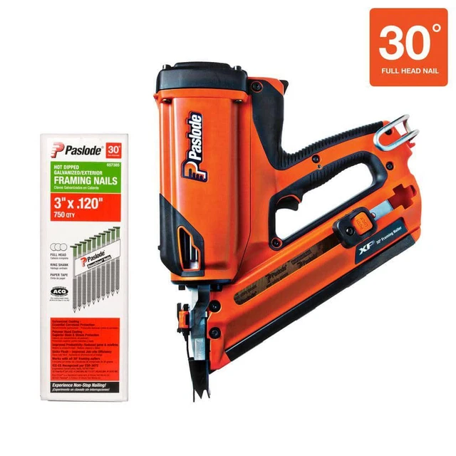 Paslode Framing Nailer Combo Kit 30-Degree Cordless Li-Ion Battery W/ Battery