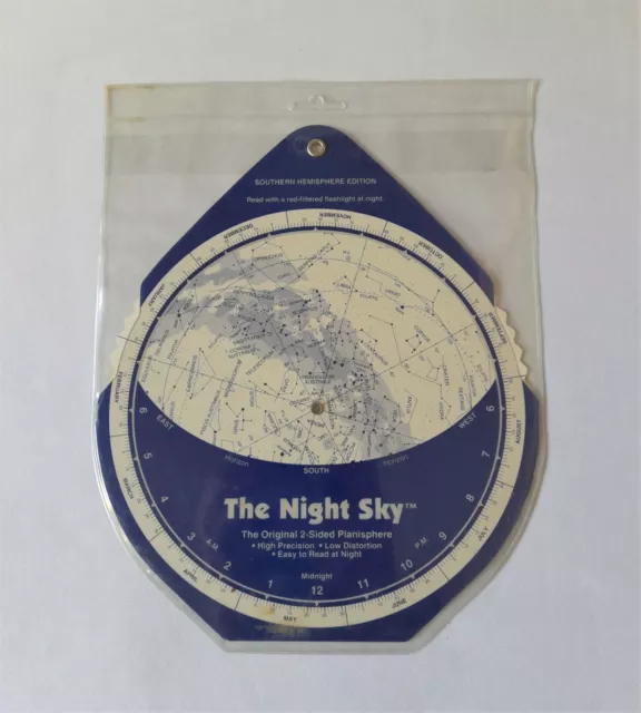 The Night Sky - Two Sided Planispere Southern Hemispere - 1992 - David Chandler